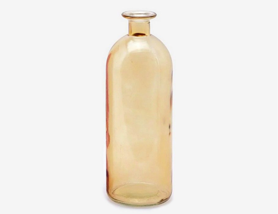 Декоративная бутыль-ваза БОРРАЧА ГРАНДЕ, стекло, янтарная, 26 см