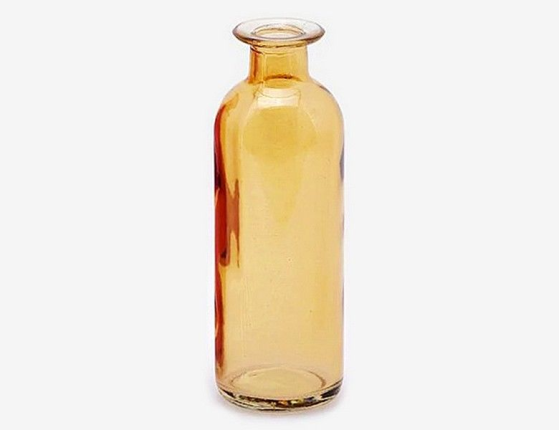 Декоративная бутыль-ваза БОРРАЧА ПИККОЛА, стекло, янтарная, 16 см