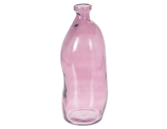 Ваза-бутыль АНИВЭН, стекло, розовая, 36 см