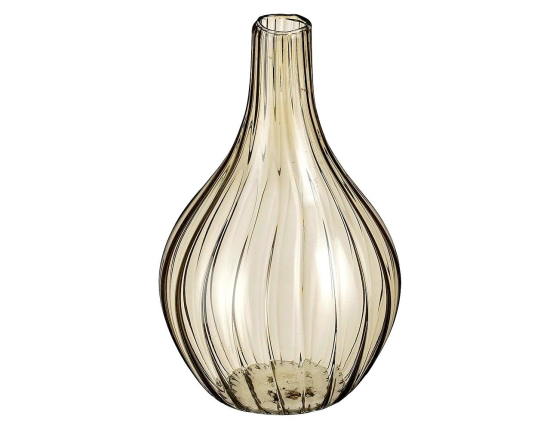 Декоративная ваза АМАНТЕ, стекло, дымчатая, 14 см