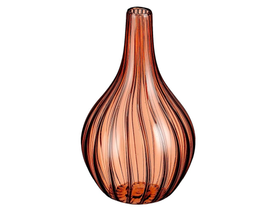 Декоративная ваза АМАНТЕ, стекло, оранжевая, 14 см