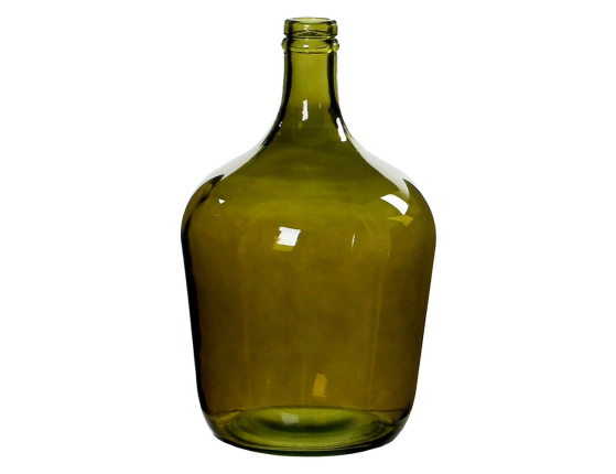 Декоративная ваза-бутыль ДИЕГО, стекло, зелёная, 30 см