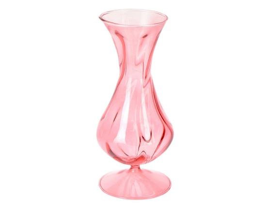 Декоративная ваза ЭВАРИСТ, стекло, розовая, 19 см