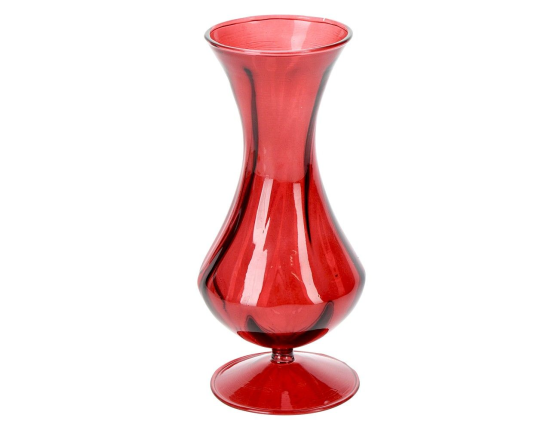 Декоративная ваза ЭВАРИСТ, стекло, красная, 19 см