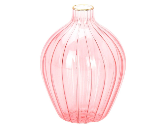 Декоративная ваза АСТОР, стекло, розовая, 8 см