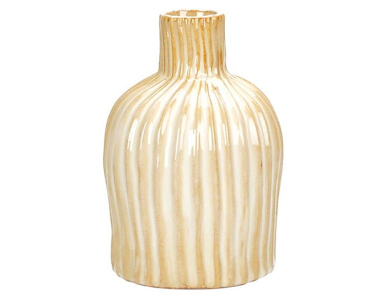 Декоративная ваза СИСАР, фарфор, кремовая, 15 см