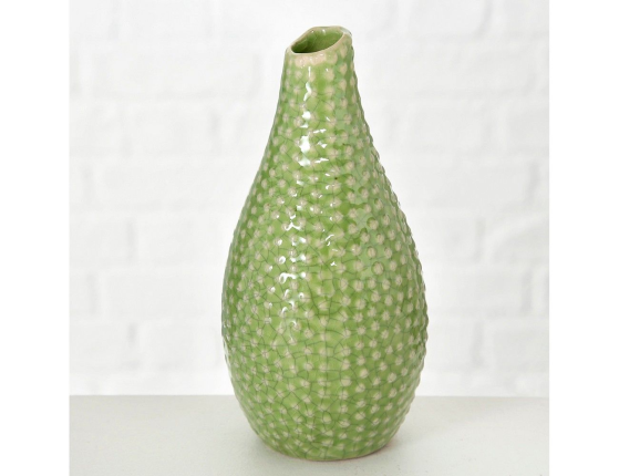 Керамическая ваза ЧЕТРИОЛО, светло-зеленая, 18 см