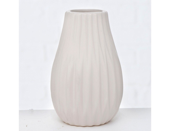 Керамическая ваза ТОРРЭ, белая, 13 см