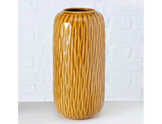 Фарфоровая ваза ВОСТОЧНЫЕ МОТИВЫ, светло-коричневая, 19 см