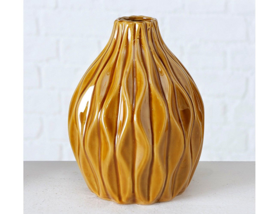 Фарфоровая ваза ВОСТОЧНЫЕ МОТИВЫ, светло-коричневая, 15 см