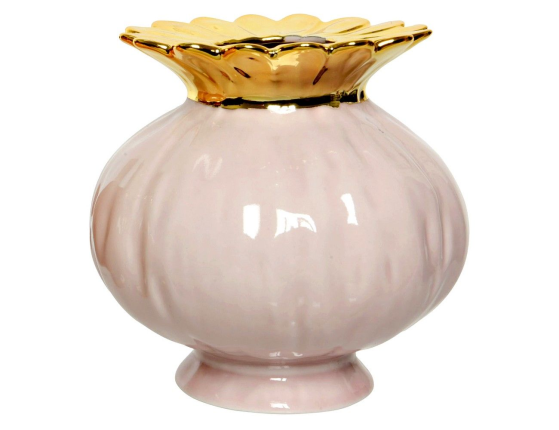Декоративная ваза ДЕЙЗИ, фарфор, розовая, 16 см