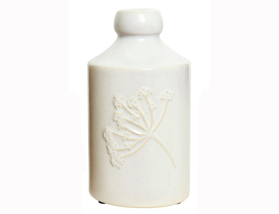 Декоративная ваза МЕДОУ, керамика, молочная, 30 см