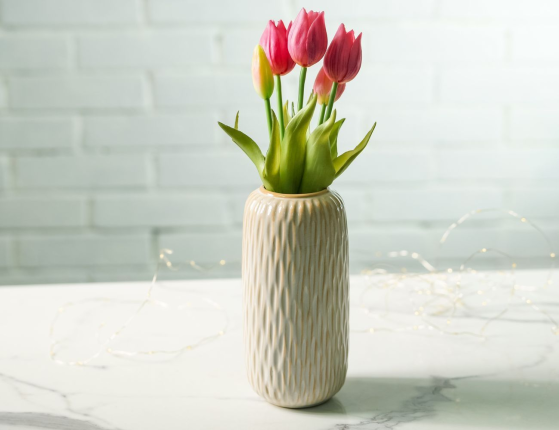 Декоративная фарфоровая ваза МОЛОЧНЫЙ ШОКОЛАД: ШАРТРЕЗ, 19 см