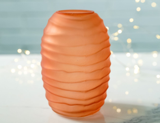 Стеклянная ваза ЛИПОВЫЙ МЕД, 16 см