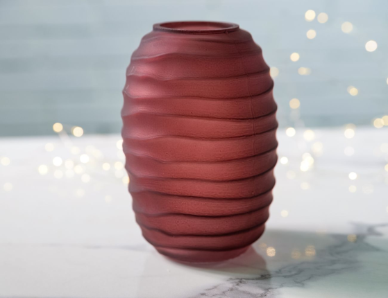 Стеклянная ваза ГРЕЧИШНЫЙ МЕД, 16 см