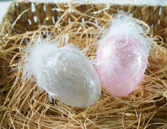 Подвесные украшения - яйца БЕЛЕЦЦА КОН ПЬЮМЕ, стекло, 12 см, 2 шт.