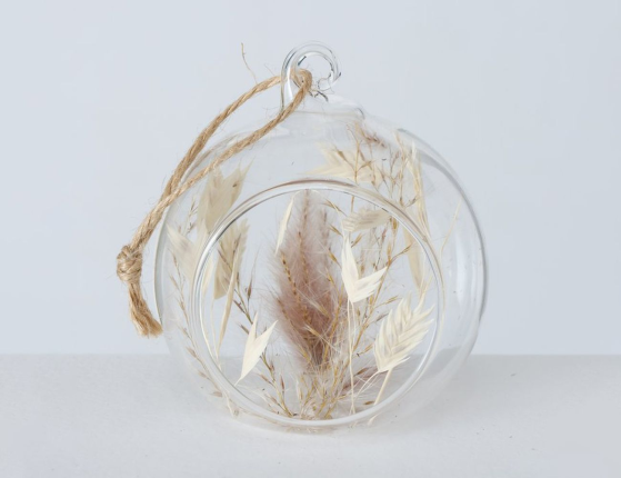 Стеклянный шар с композицией РОСИНКА в саду, 8 см