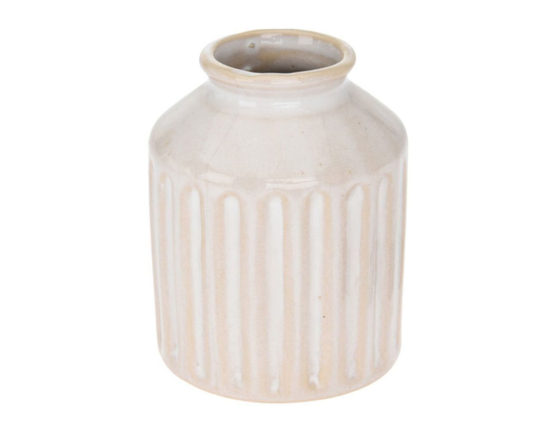 Декоративная ваза ЛОРИН, керамика, белый, 10 см