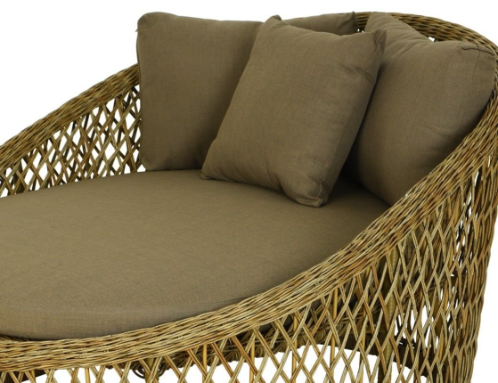 Дачный плетёный диван - кушетка ФЕС, искусственный ротанг, 148x120x86 см