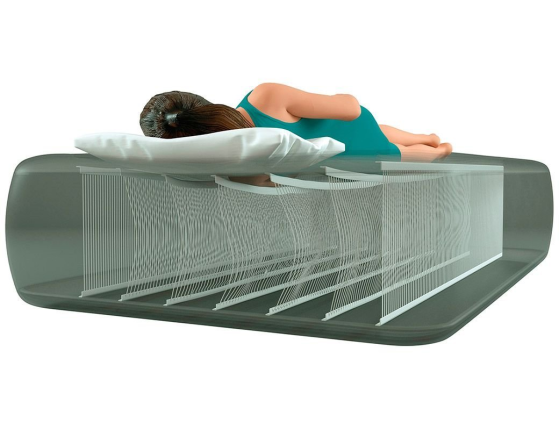 Двуспальный надувной матрас Intex Prestige Downy Airbed (Queen), 152х203х25 см