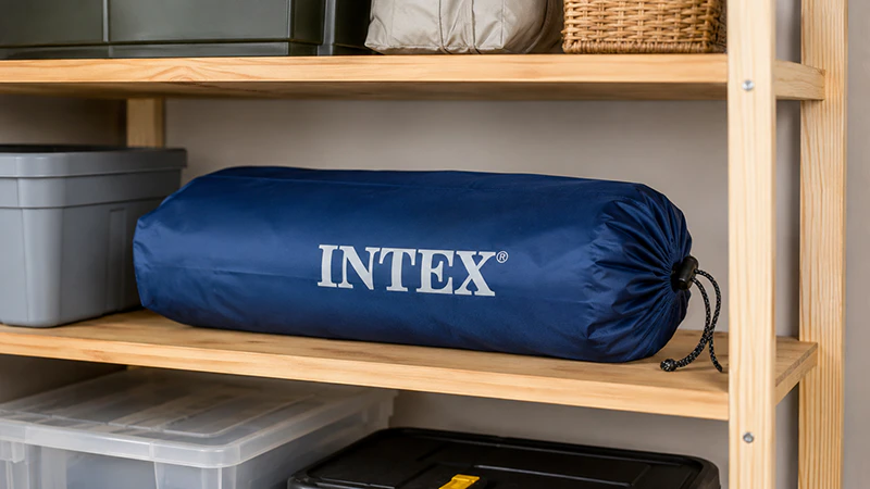 Правильное хранение надувного матраса Intex в чехле в сухом помещении